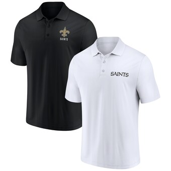 Men's Fanatics White/Black New Orleans Saints Lockup Two-Pack Polo Set