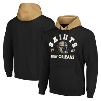 Men's New Orleans Saints G-III Sports by Carl Banks Black Colorblock Pullover Hoodie