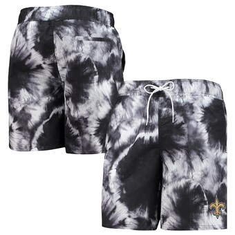 Men's New Orleans Saints G-III Sports by Carl Banks Black Splash Volley Swim Shorts