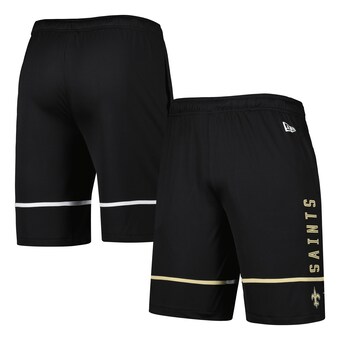 Men's New Orleans Saints New Era Black Combine Authentic Rusher Training Shorts