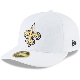 Men's New Orleans Saints New Era White Omaha Low Profile 59FIFTY Fitted Hat