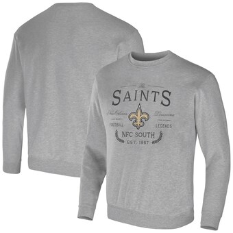 Men's New Orleans Saints NFL x Darius Rucker Collection by Fanatics Heather Gray Pullover Sweatshirt