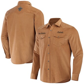 Men's New Orleans Saints NFL x Darius Rucker Collection by Fanatics Tan Western Full-Snap Shirt