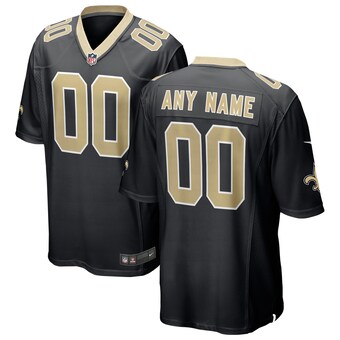 Men's Nike Black New Orleans Saints Custom Game Jersey