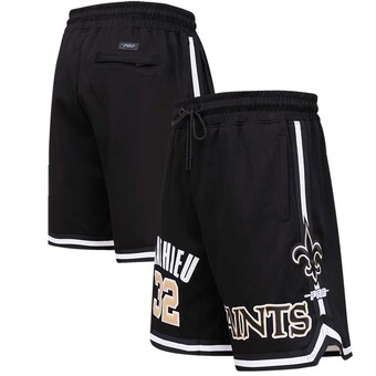 Men's New Orleans Saints Tyrann Mathieu Pro Standard Black Player Name & Number Shorts