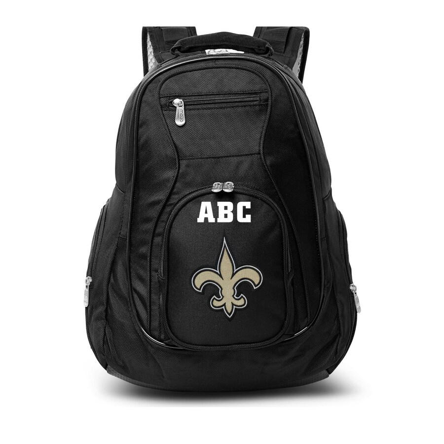 New Orleans Saints MOJO Black Personalized Premium Laptop Backpack