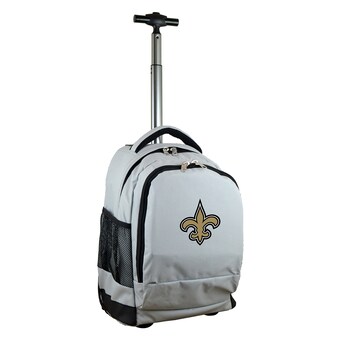 New Orleans Saints MOJO Gray 19'' Premium Wheeled Backpack