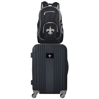 New Orleans Saints MOJO Gray 2-Piece Backpack & Carry-On Luggage Set