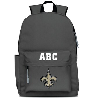 New Orleans Saints MOJO Gray Personalized Campus Laptop Backpack