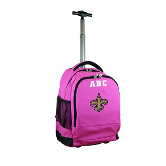 MOJO Pink New Orleans Saints 19'' Personalized Premium Wheeled Backpack