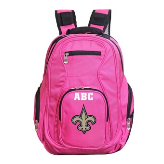 New Orleans Saints MOJO Pink Personalized Premium Laptop Backpack