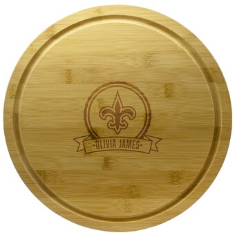 New Orleans Saints 13'' Personalized Rotating Bamboo Server