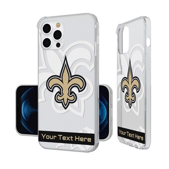 New Orleans Saints Personalized Tilt Design iPhone Clear Case
