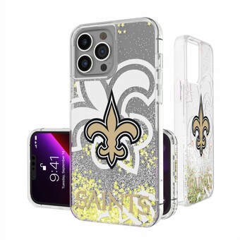 New Orleans Saints Personalized Tilt Design iPhone Glitter Phone Case