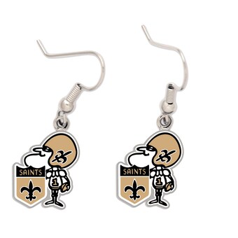 New Orleans Saints WinCraft Sir Saint Logo Wire Earrings