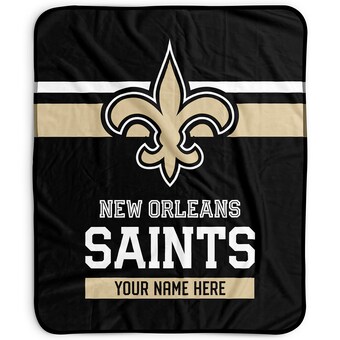 Pegasus New Orleans Saints 50" x 60" Stripes Personalized Fleece Blanket