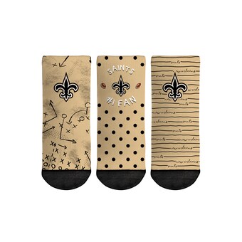 Toddler New Orleans Saints Rock Em Socks #1 Fan 3-Pack Crew Socks Set