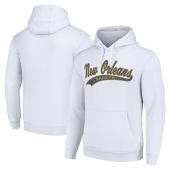 Unisex New Orleans Saints Starter White Tailsweep Pullover Hoodie