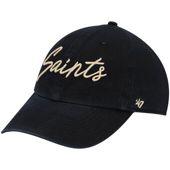 Women's '47 Black New Orleans Saints Vocal Clean Up Adjustable Hat