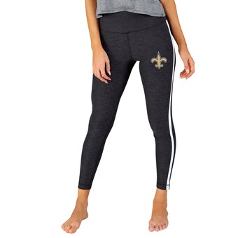 Women's New Orleans Saints Concepts Sport Charcoal/White Centerline Knit Slounge Leggings