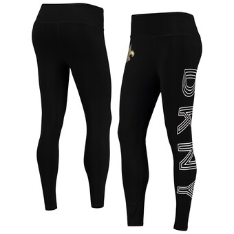 Women's New Orleans Saints DKNY Sport Black Sami High Waisted Leggings