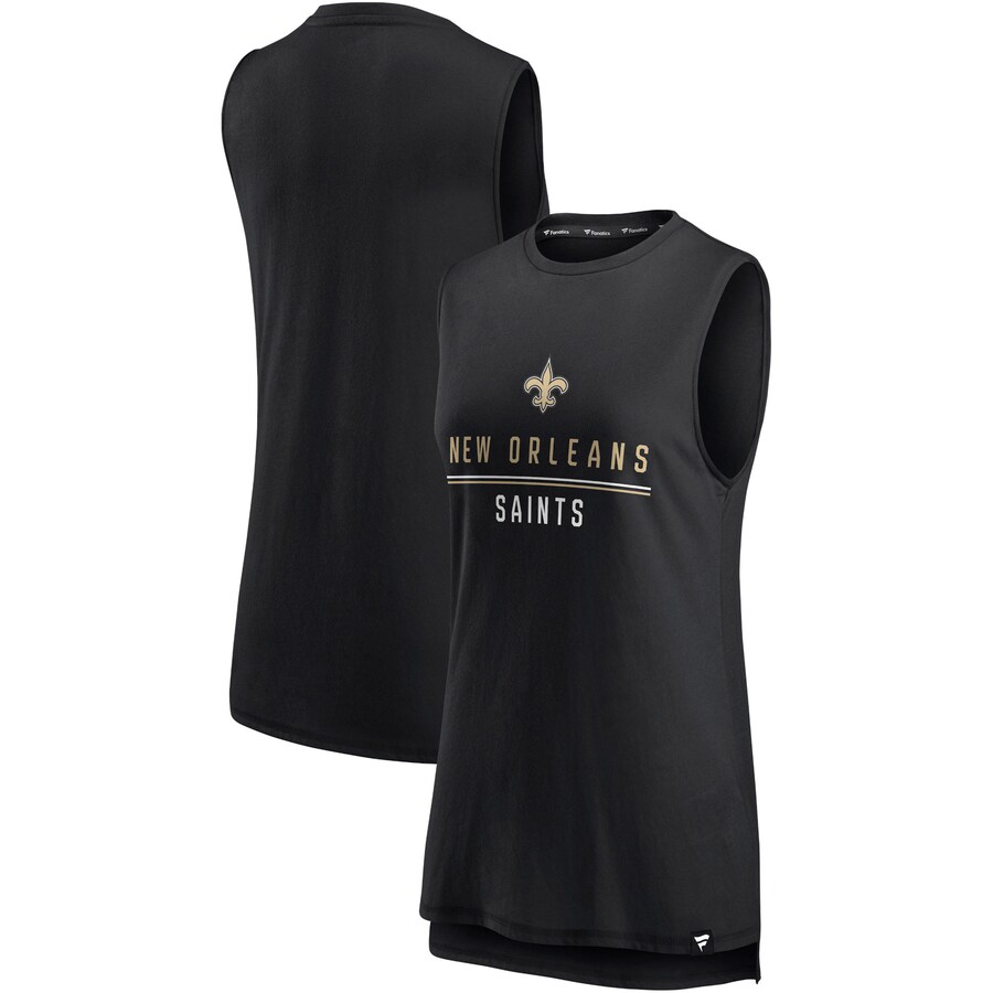 Women's New Orleans Saints Fanatics Black True Contender Tank Top