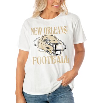 Women's Gameday Couture  White New Orleans Saints Victorious Vixen T-Shirt