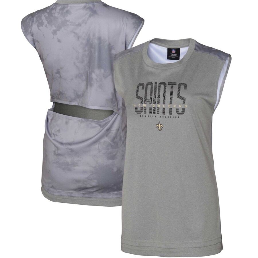 Women's New Orleans Saints Gray No Sweat Tank Top