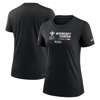 Women's Nike Black New Orleans Saints 2022 NFL Crucial Catch Performance T-Shirt