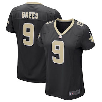 Women's Nike Drew Brees Black New Orleans Saints Game Player Jersey