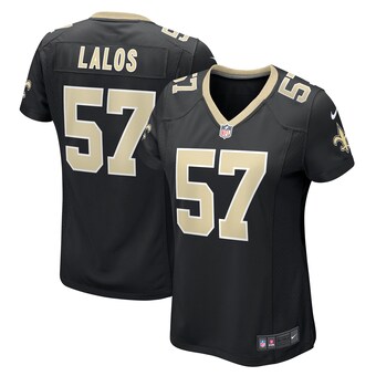 Women's Nike Niko Lalos  Black New Orleans Saints Team Game Jersey