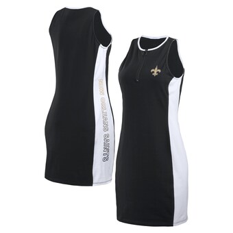 Women's New Orleans Saints WEAR by Erin Andrews Black Bodyframing Tank Dress