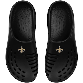 Youth New Orleans Saints FOCO Black Sunny Day Clogs