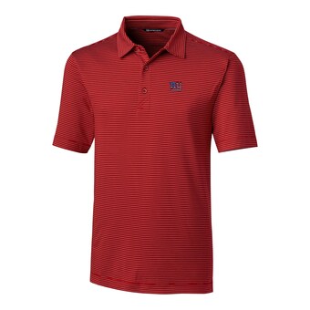 Men's New York Giants Cutter & Buck Red Americana Big & Tall Forge Pencil Stripe Stretch Polo