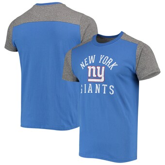 Men's New York Giants Majestic Threads Royal/Gray Field Goal Slub T-Shirt