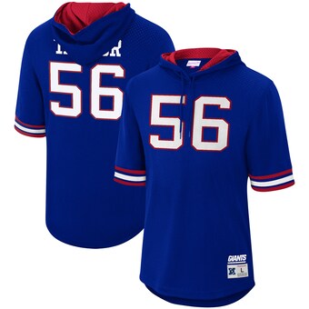 Men's New York Giants Lawrence Taylor Mitchell & Ness Royal Retired Player Mesh Name & Number Hoodie T-Shirt