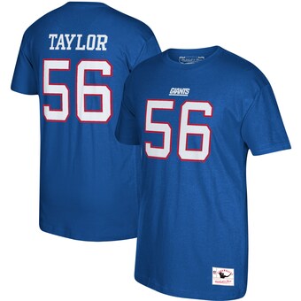 Men's Lawrence Taylor New York Giants Mitchell & Ness Royal Retired Player Name & Number T-Shirt