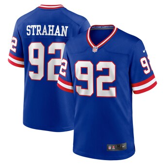 Men's Nike Michael Strahan Royal New York Giants Classic Retired Player Game Jersey