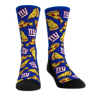 Men's New York Giants Rock Em Socks Localized Food Pizza Crew Socks