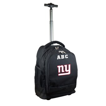 New York Giants MOJO Black 19'' Personalized Premium Wheeled Backpack