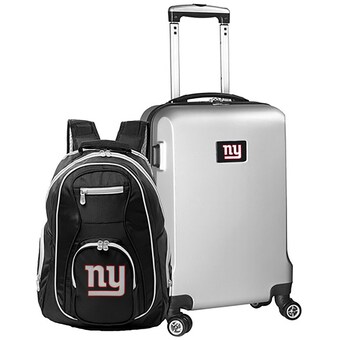 New York Giants MOJO Silver 2-Piece Backpack & Carry-On Set