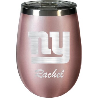 New York Giants 12oz. Personalized Rose Gold Wine Tumbler