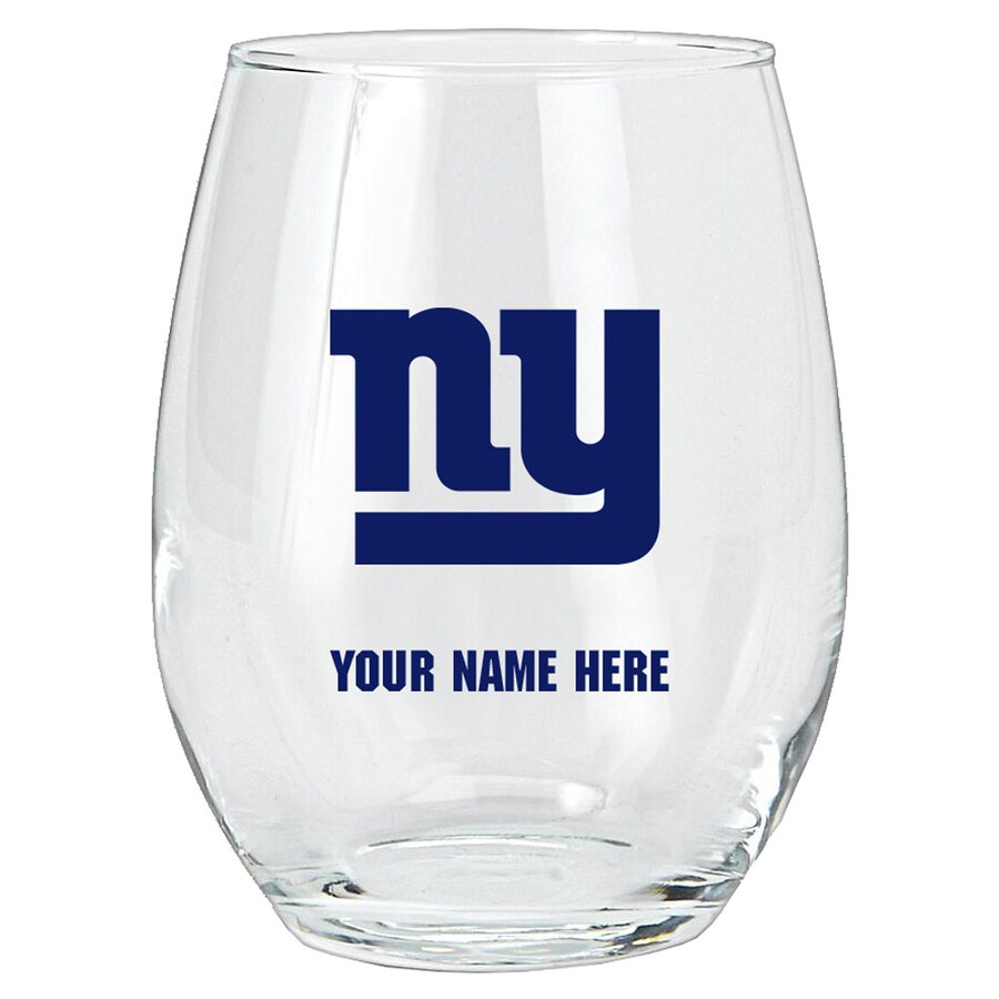 New York Giants 15oz. Personalized Stemless Glass Tumbler