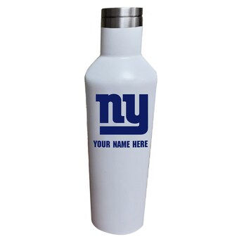 White New York Giants 17oz. Personalized Infinity Stainless Steel Water Bottle