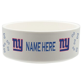 White New York Giants 20oz. Personalized Pet Bowl