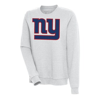 Women's Antigua Heather Gray New York Giants Action Sweatshirt