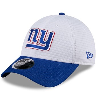 Youth New York Giants New Era White/Royal 2024 NFL Training Camp 9FORTY Adjustable Hat