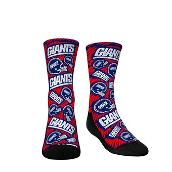 Youth New York Giants Rock Em Socks Throwback Logo Sketch Crew Socks