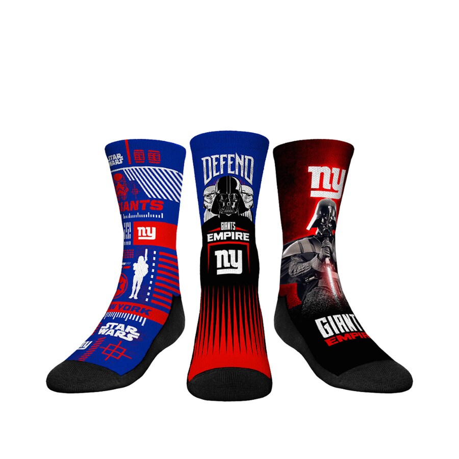 Youth New York Giants Stormtrooper & Darth Vader Rock Em Socks Three-Pack Star Wars Crew Socks Set