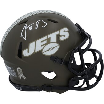 Aaron Rodgers New York Jets Autographed Fanatics Authentic Riddell 2022 Salute to Service Speed Mini Helmet